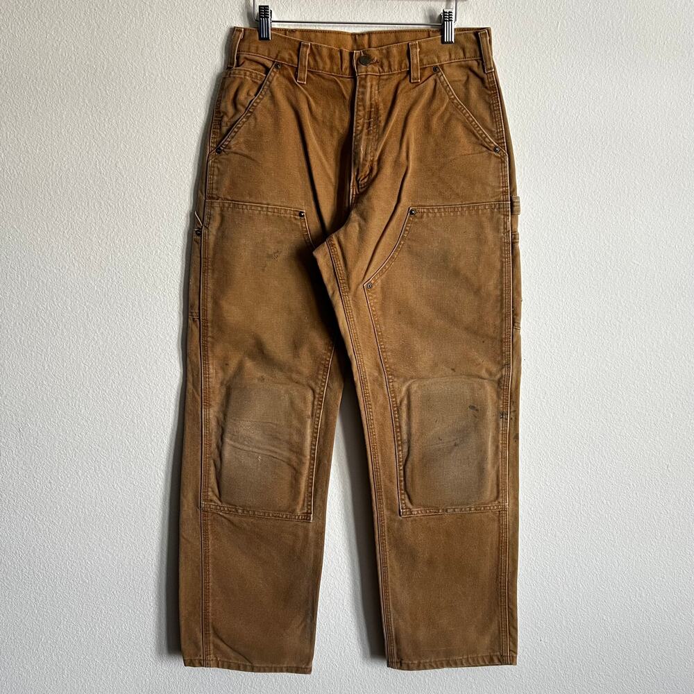 Carhartt B136 BRN brown double knee work wear carpenter pants